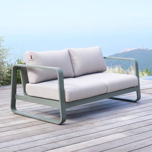Sofa 2-osobowa ogrodowa Domilly - Zielona | Hesperide