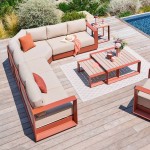 Zestaw ogrodowy narożny  5-osobowy Allure - Beżowy | Hesperide