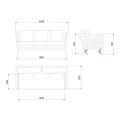 Sofa 3-osobowa ogrodowa Rebecca - Taupe | Ixia