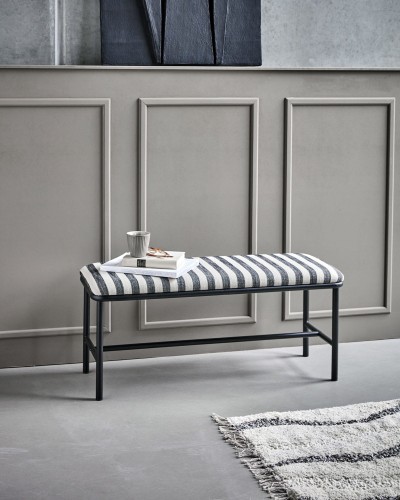 Ławka z czarno-białą tkaniną | House Doctor