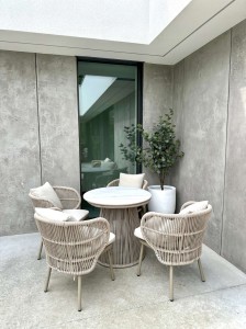 Zestaw 4 krzeseł Azzura - Szampański | Monnarita