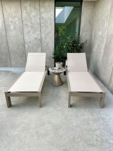 Zestaw leżaków Lauro - Szampański | Monnarita