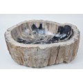 Umywalka ze skamieniałego drewna 