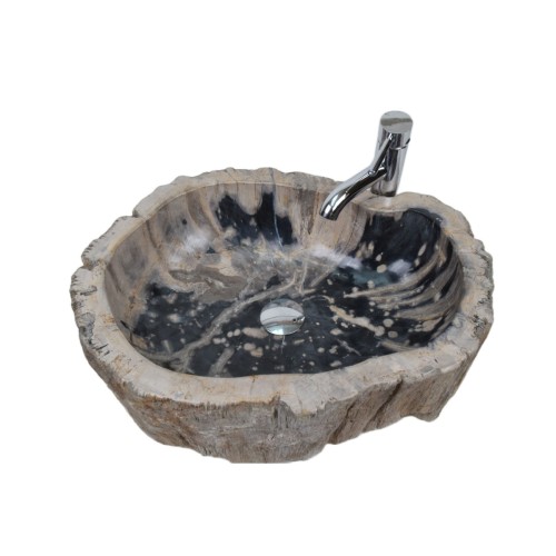 Umywalka ze skamieniałego drewna 
