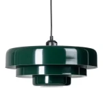 Lampa sufitowa metal-szkło - zielona 35 X 35 X 16 CM | Ixia