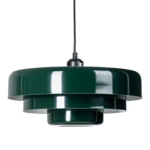 Lampa sufitowa metal-szkło - zielona 35 X 35 X 16 CM | Ixia