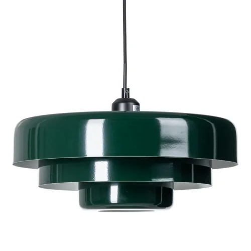 Lampa sufitowa metal-szkło - zielona 35 X 35 X 16 CM | Ixia