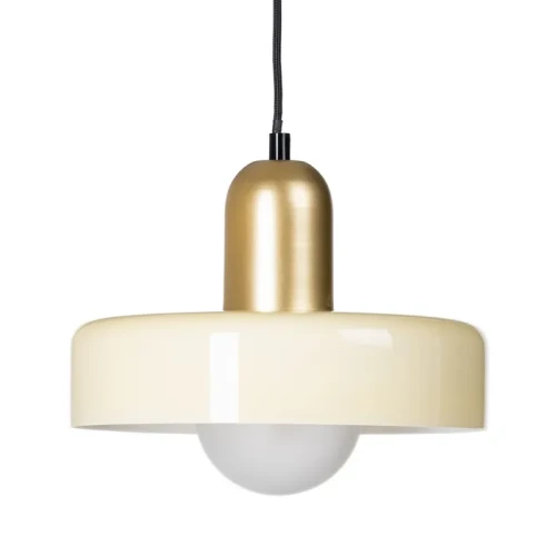 Lampa sufitowa metal-szkło - żółta | Ixia