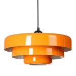 Lampa sufitowa metal-szkło - pomarańczowa 35 X 35 X 16 CM | Ixia