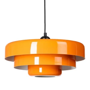 Lampa sufitowa metal-szkło - pomarańczowa 35 X 35 X 16 CM | Ixia