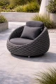 Fotel ogrodowy Marino Lounge - Szary | Monnarita