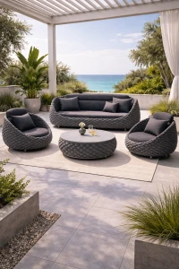 Zestaw ogrodowy Marino Lounge - Szary | Monnarita