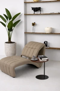 Fotel  ze skóry Allesandro - Beżowy | Monnarita