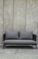 Sofa aluminiowa dwuosobowa Tiziano szara | Monnarita