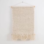 Wełniany kilim na ścianę 70x105cm - Naturalny | Moyha