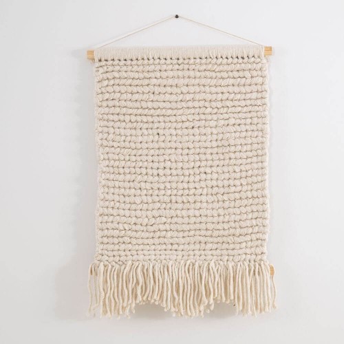 Wełniany kilim na ścianę 70x105cm - Naturalny | Moyha
