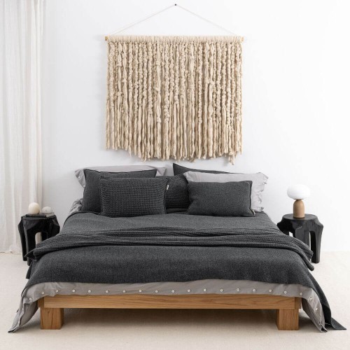 Kilim na ścianę z wełnianych frędzli 120x90cm | Moyha