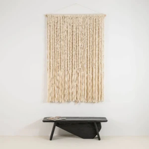 Kilim na ścianę z wełnianych frędzli 120x180cm | Moyha