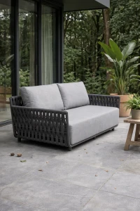 Sofa modułowa trzyosobowa ogrodowa Serano Lounge - Szara | Monnarita