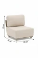 Element środkowy sofy Serano Lounge - Szampański | Monnarita