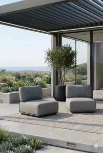 Element środkowy sofy Serano Lounge - Szary | Monnarita