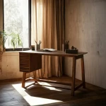 Biurko z drewna mango z szafką| Ixia