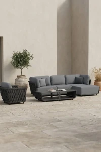 Zestaw modułowy 6-częściowy Serano Lounge - Szary | Monnarita