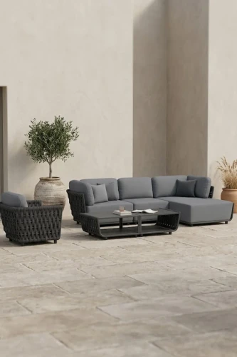 Zestaw modułowy 6-częściowy Serano Lounge - Szary | Monnarita