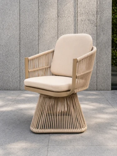Obrotowy fotel ogrodowy Serano Lounge - Szampański | Monnarita