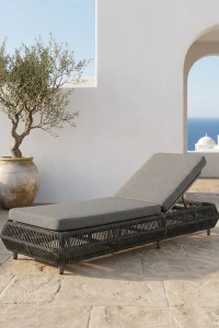 Leżak ogrodowy Serano Lounge II - Szary | Monnarita