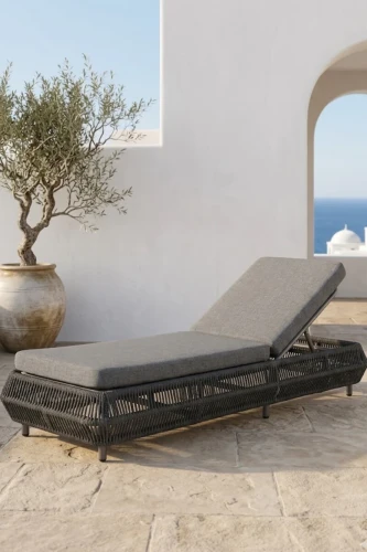 Leżak ogrodowy Serano Lounge II - Szary | Monnarita