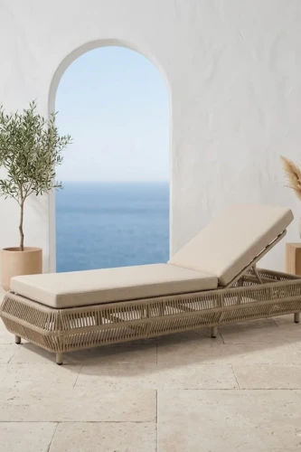 Leżak ogrodowy Serano Lounge II - Szampański | Monnarita