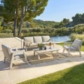 Zestaw mebli ogrodowych 5-osobowy Axiome beżowo-szary I Hesperide