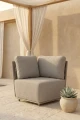Sofa narożna prawa Serano Lounge - jasnoszara | Monnarita