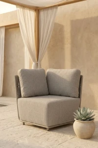 Sofa narożna prawa Serano Lounge - jasnoszara | Monnarita