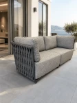 Sofa trzyosobowa ogrodowa Serano Lounge - Szara | Monnarita
