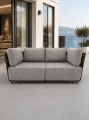 Sofa trzyosobowa ogrodowa Serano Lounge - Szara | Monnarita