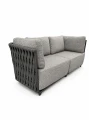 Sofa trzyosobowa ogrodowa Serano Lounge - Szara | Monnarita