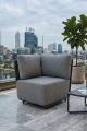 Sofa narożna lewa Serano Lounge - Szara | Monnarita