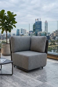 Sofa narożna prawa Serano Lounge - Szara | Monnarita