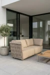Sofa trzyosobowa ogrodowa Serano Lounge - Jasnoszara | Monnarita