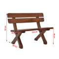 Zestaw ogrodowy Bawarski - stół 120 cm i 2 ławki 110 cm - Drewno olchowe