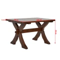 Zestaw ogrodowy Bawarski - stół 120 cm i 2 ławki 110 cm - Drewno olchowe