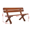 Zestaw ogrodowy Bawarski - stół 160 cm, 2 ławki 150 cm - Drewno olchowe