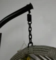 Fotel ogrodowy wiszący kokon owalny z poduchami