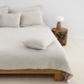Poszewka ze splotem 60x40 cm - Kremowa DWA SPLOTY | MOYHA