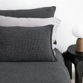 Poszewka ze splotem 60x40 cm - Grafitowa DWA SPLOTY | MOYHA