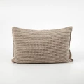 Poszewka ze splotem 60x40 cm - Beżowa DWA SPLOTY | MOYHA