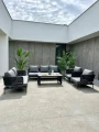 Sofa aluminiowa trzyosobowa Tiziano szara | Monnarita