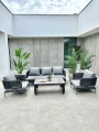 Sofa aluminiowa trzyosobowa Tiziano szara | Monnarita